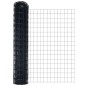 vidaXL Recinzione Euro con 7 post, 1,4x10 m, in acciaio zincato grigio