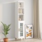 Armadietto a Muro Bianco 34,5x32,5x90 cm in Legno Multistrato Armadietto a Muro Bianco 34,5x32,5x90 cm in Legno Multistrato