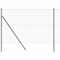 vidaXL Recinzione Euro di con 7 post, 1.5x10 m, in acciaio galvanizzato grigio
