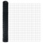 vidaXL Recinzione Euro di con 7 post, 1.5x10 m, in acciaio galvanizzato grigio