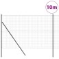 vidaXL Recinzione Euro con 7 post, 1.6 x 10m in acciaio zincato grigio vidaXL Recinzione Euro con 7 post, 1.6 x 10m in acciaio zincato grigio