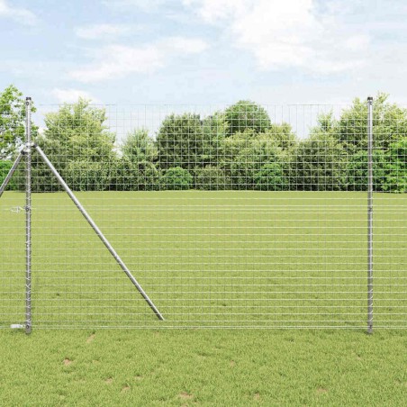vidaXL Recinzione Euro con 7 post, 1,6 x 10 m, in acciaio galvanizzato