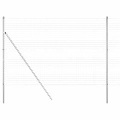 vidaXL Recinzione Euro con 7 post, 1,6 x 10 m, in acciaio galvanizzato