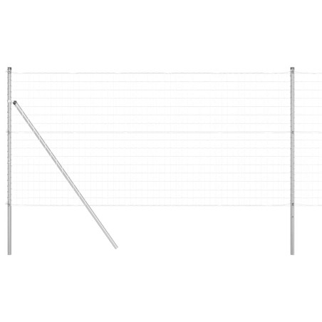 vidaXL Recinzione Euro con 7 post, 1.2x10 m in acciaio zincato