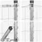 vidaXL Recinzione Euro con 7 post, 0.4 x 10m in acciaio galvanizzato
