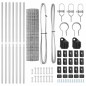 vidaXL Recinzione Euro Fence con 7 pali, 1,4x10 m, in acciaio zincato
