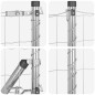 vidaXL Recinzione Euro Fence con 7 pali, 1,4x10 m, in acciaio zincato
