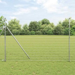 vidaXL Recinzione Euro con 7 post, 1.6x10 m in acciaio galvanizzato