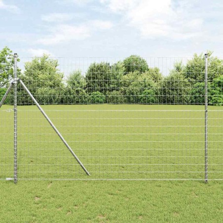 vidaXL Recinzione Euro con 7 post, 1.6x10 m in acciaio galvanizzato