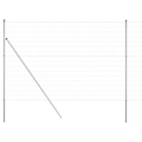 vidaXL Recinzione Euro con 7 post, 1.6x10 m in acciaio galvanizzato