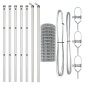 vidaXL Recinzione Euro con 7 Pali 0.4x10m in Acciaio Galvanizzato
