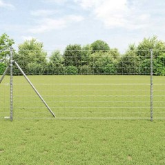 vidaXL Euro Fence con 7 pali, 1,2 x 10 m in acciaio zincato