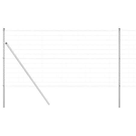 vidaXL Euro Fence con 7 pali, 1,2 x 10 m in acciaio zincato