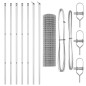 vidaXL Euro Fence con 7 pali, 1,2 x 10 m in acciaio zincato