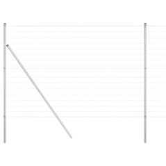 vidaXL Euro Fence con 7 pali, 1.5x10 m in acciaio zincato