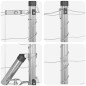 vidaXL Recinzione Euro Fencing con 7 posti 1.6 x 10 m in acciaio zincato