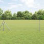 vidaXL Recinzione Euro con 13 pali, 0,6x25 m in acciaio zincato