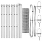 vidaXL Recinzione Euro con 13 pali, 0,6 x 25 m in acciaio galvanizzato
