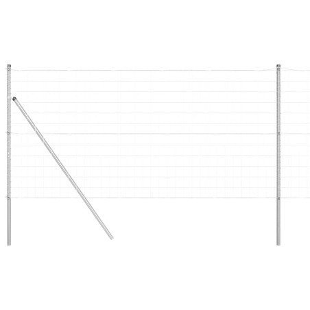 vidaXL Recinzione Euro con 13 post, 1.2 x 25 m in acciaio zincato