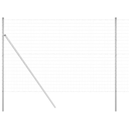 vidaXL Euro Fence con 7 pali 1,5x10 m in acciaio zincato
