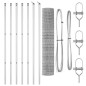 vidaXL Euro Fence con 7 pali 1,5x10 m in acciaio zincato