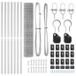 vidaXL Euro Fence con 7 pali 1,5x10 m in acciaio zincato