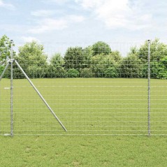 vidaXL Recinzione Euro con 7 Poste 1,6x10 m in Acciaio Galvanizzato