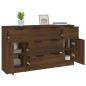 Set di Credenze 3 pz Rovere Marrone in Legno Multistrato Set di Credenze 3 pz Rovere Marrone in Legno Multistrato