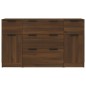 Set di Credenze 3 pz Rovere Marrone in Legno Multistrato Set di Credenze 3 pz Rovere Marrone in Legno Multistrato