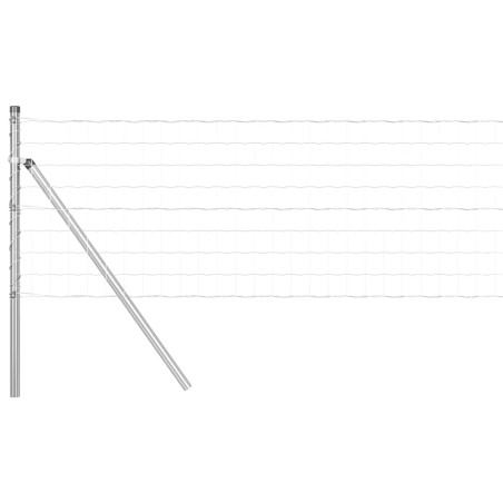 vidaXL Recinzione Euro di con 13 post, 0.4 x 25 m in acciaio galvanizzato