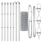 vidaXL Recinzione Euro di con 13 post, 0.4 x 25 m in acciaio galvanizzato