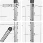 vidaXL Recinzione Euro di con 13 post, 0.4 x 25 m in acciaio galvanizzato