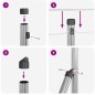 vidaXL Recinzione Euro di con 13 post, 0.4 x 25 m in acciaio galvanizzato