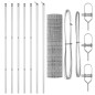 vidaXL Recinto Euro con 13 pali, 1 x 25 m in acciaio galvanizzato