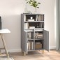 Credenza Grigio Sonoma 60x36x110 cm in Legno Multistrato Credenza Grigio Sonoma 60x36x110 cm in Legno Multistrato