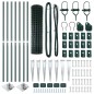 vidaXL Recinzione Euro di con 7 pali a punta 1x10 m in acciaio galvanizzato verde