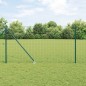 vidaXL Recinto Euro con 7 pali a punta, 1,4x10 m in acciaio zincato verde