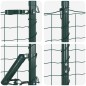 vidaXL Recinto Euro con 7 pali a punta, 1,4x10 m in acciaio zincato verde