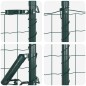 vidaXL Recinzione Euro con 7 pali a punta da 0,6 x 10 m in acciaio galvanizzato verde