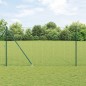 vidaXL Euro Fence con 7 pali a punta 1,6x10 m in acciaio zincato verde