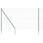 vidaXL Euro Fence con 7 pali a punta 1,6x10 m in acciaio zincato verde