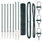 vidaXL Euro Fence con 7 pali a punta 1,6x10 m in acciaio zincato verde