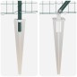 vidaXL Euro Fence con 7 pali a punta 1,6x10 m in acciaio zincato verde
