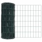 vidaXL Recinzione Euro con 7 pali a punta, 0.8 x 10 m in acciaio zincato verde