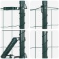 vidaXL Recinzione Euro con 7 pali a punta, 0.8 x 10 m in acciaio zincato verde