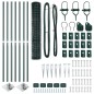 vidaXL Recinzione Euro con 7 pali a punta, 1,5x10 m in acciaio galvanizzato verde