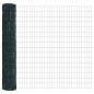 vidaXL Recinzione Euro con 7 pali a punta, 1,5x10 m in acciaio galvanizzato verde