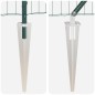 vidaXL Recinzione Euro con 7 pali a punta, 1,5x10 m in acciaio galvanizzato verde
