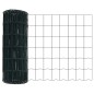 vidaXL Recinto Euro con 7 pali a punta 0.8x10 m in acciaio zincato verde