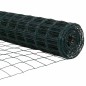 vidaXL Recinzione Euro con 7 Pali a Punta 1,4x10 m in Acciaio Galvanizzato Verde